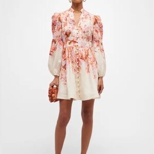 Zimmerman Devi Plunge Mini Dress Size 3 Perfect Condition